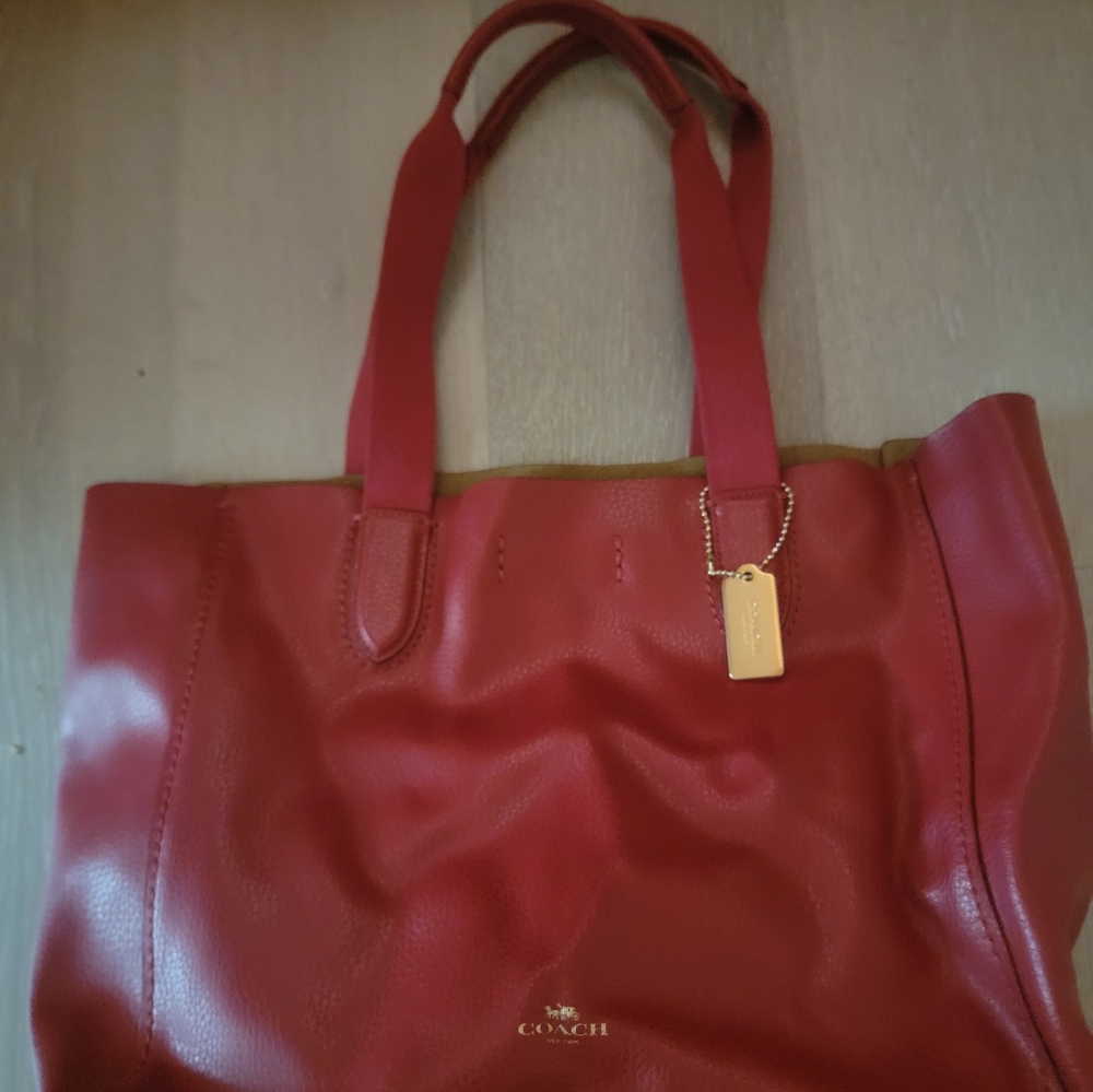 Genuine leather Coach bag